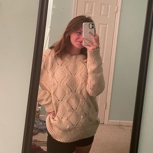 Cream Comfy Oversize Sweater